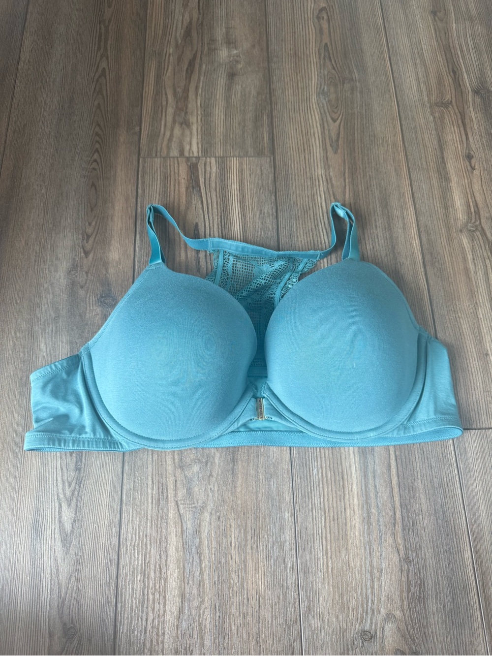 CACIQUE 46C Green Blue Padded Boost Plunge  Bra